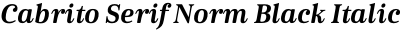 Cabrito Serif Norm Black Italic